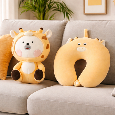 Almohada de Viaje 2 en 1 Jirafa