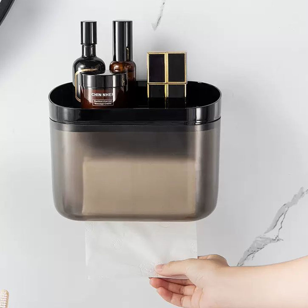 Caja Organizador Multiuso Colgante de Pared + Porta Tissue Línea Onix