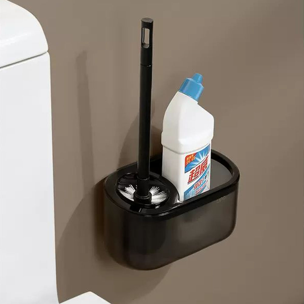 Cepillo Limpia Inodoro de Pared + Box Organizador Línea Onix