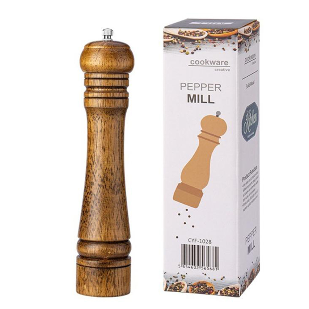 Molinillo de Pimienta&Especias de Madera Maciza- 5.5*27cm