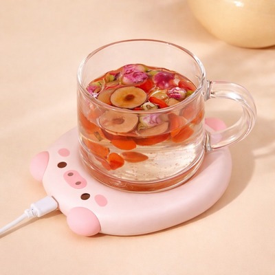 Posavasos de Calefacción con Carga USB Chanchito