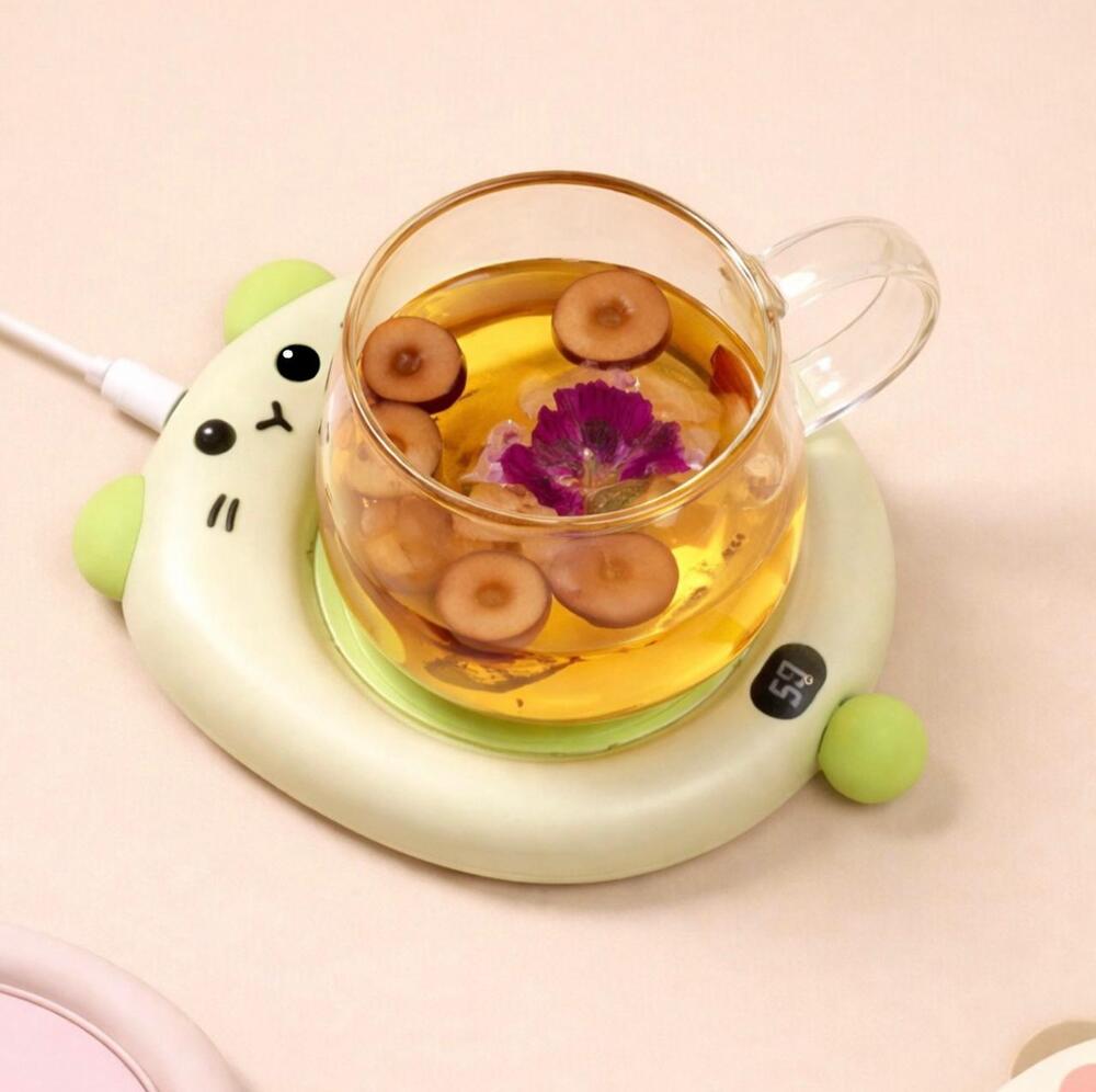 Posavasos de Calefacción con Carga USB Gato