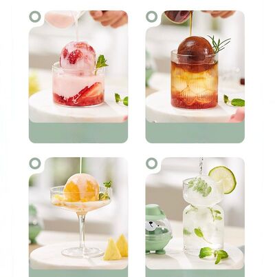 Molde para Hielo Forma de Esfera Verde