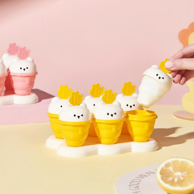 Molde para Helados Abeja & Oso x6 paletas Amarillo