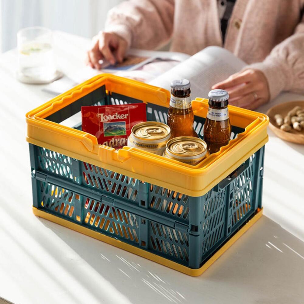 Canasta Multi Usos Plegable Azul