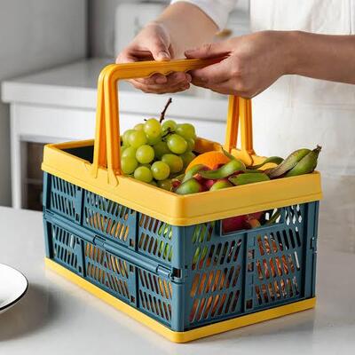 Canasta Multi Usos Plegable Azul