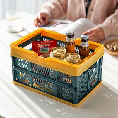 Canasta Multi Usos Plegable Azul