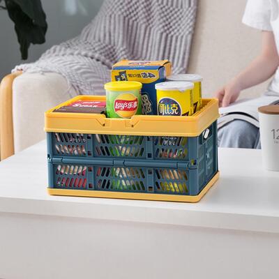 Canasta Multi Usos Plegable Azul