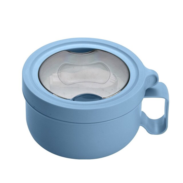 BOWL Con Tapa Para Fideo Instantaneo Azul -850ML