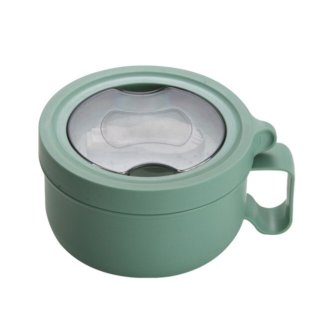 BOWL Con Tapa Para Fideo Instantaneo Verde - 850ML