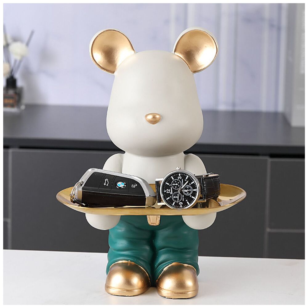BB. Bear Decorativo Green + Bandeja