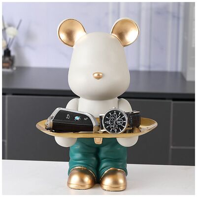 BB. Bear Decorativo Green + Bandeja