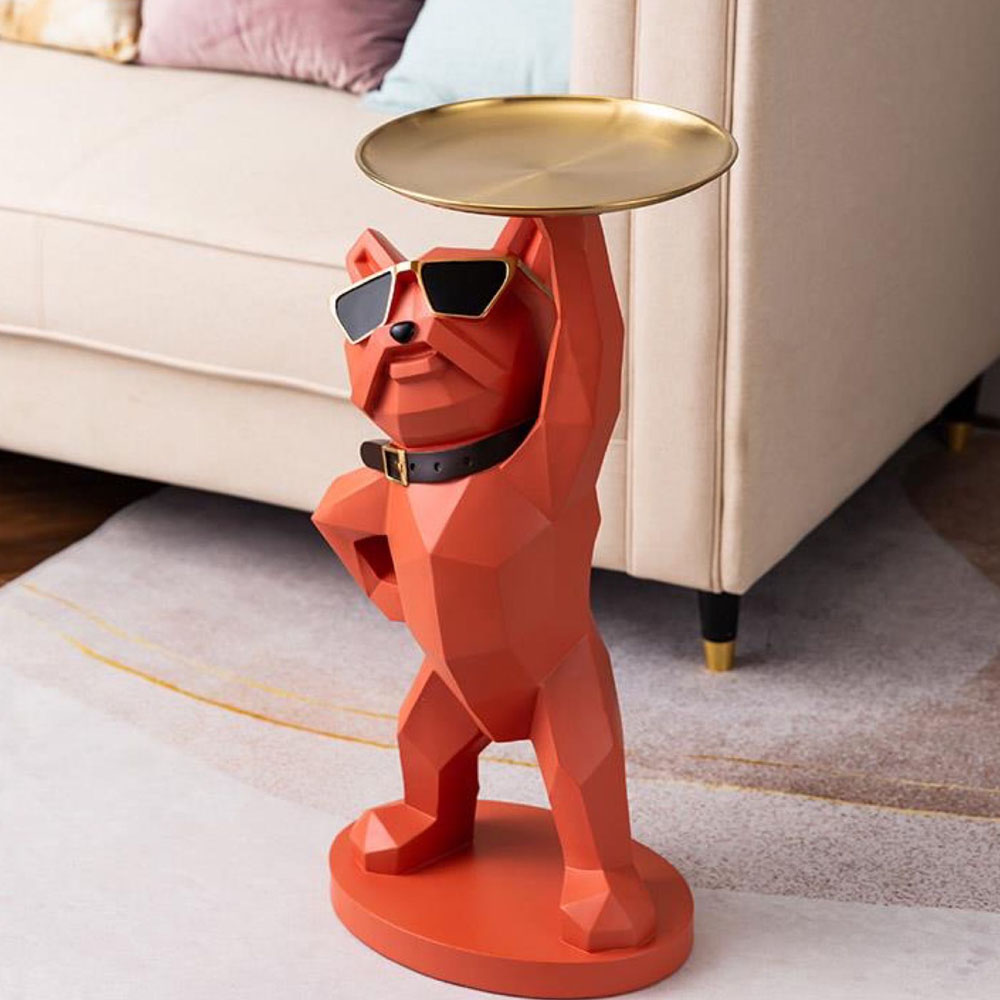 Mr. Dog Muscles Cool Red de Resina Decorativo