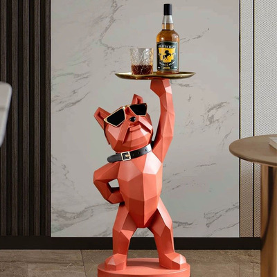 Mr. Dog Muscles Cool Red de Resina Decorativo