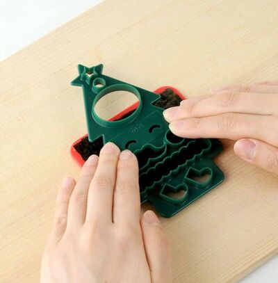 Molde para Arroz Onigiri Diseño Navidad