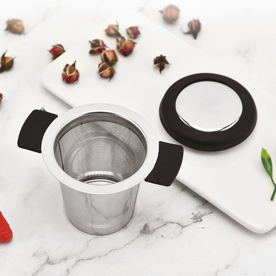 Infusor para Café y Te en Hebras de Acero con Tapa 