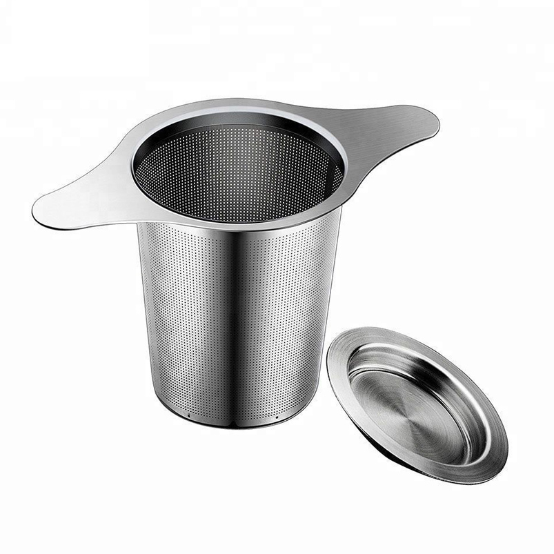 Infusor para Café y Te en Hebras de Acero con Tapa de Acero