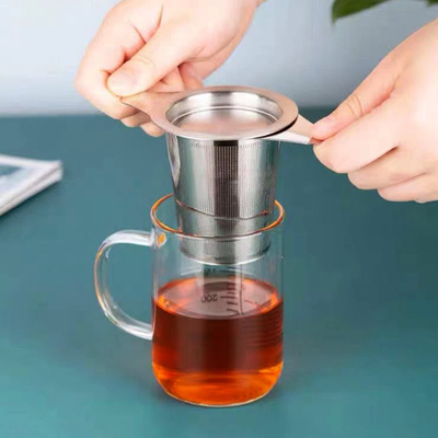 Infusor para Café y Te en Hebras de Acero con Tapa de Acero
