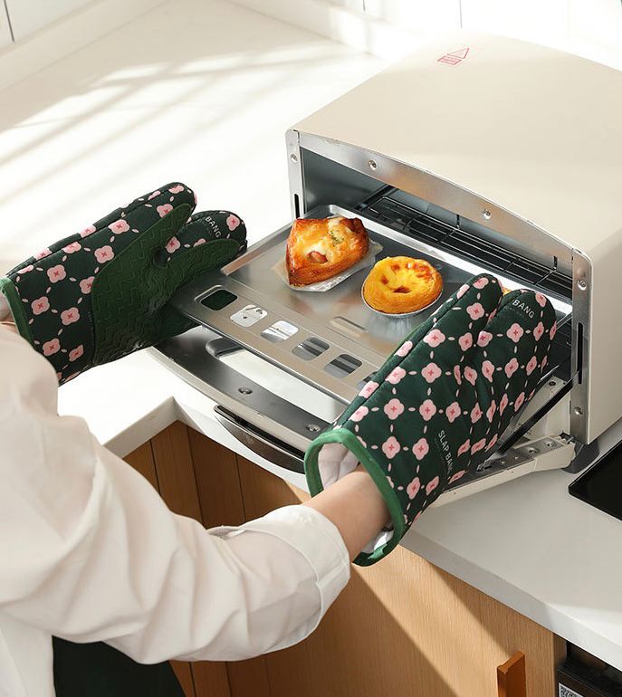 Guantes Manoplas de Silicona Anti-Escaldaduras Verde