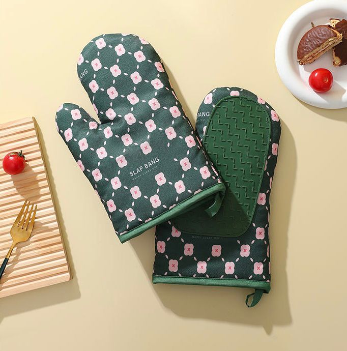 Guantes Manoplas de Silicona Anti-Escaldaduras Verde