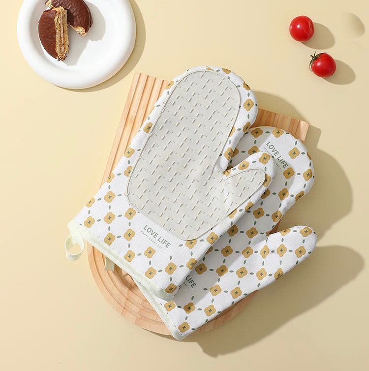 Guantes Manoplas de Silicona Anti-Escaldaduras Blanco