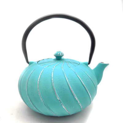 Tetera de Hierro Fundido + Infusor Diseño Java Turquesa