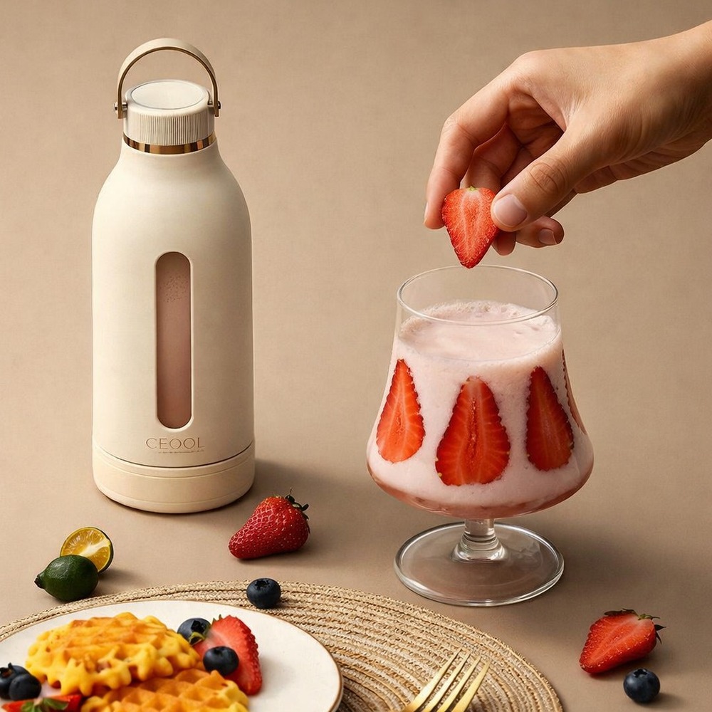 Botella Mini Licuadora Portátil Recargable Usb Botella Batidor 400ml 