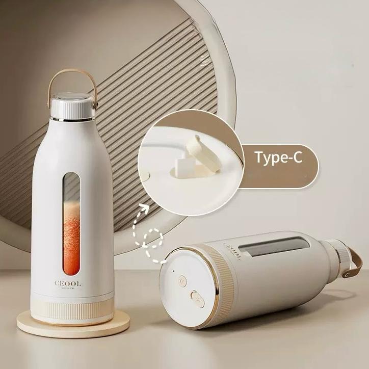 Botella Mini Licuadora Portátil Recargable Usb Botella Batidor 400ml 