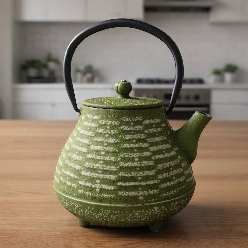 Tetera de Hierro Fundido + Infusor Diseño Lemon Green